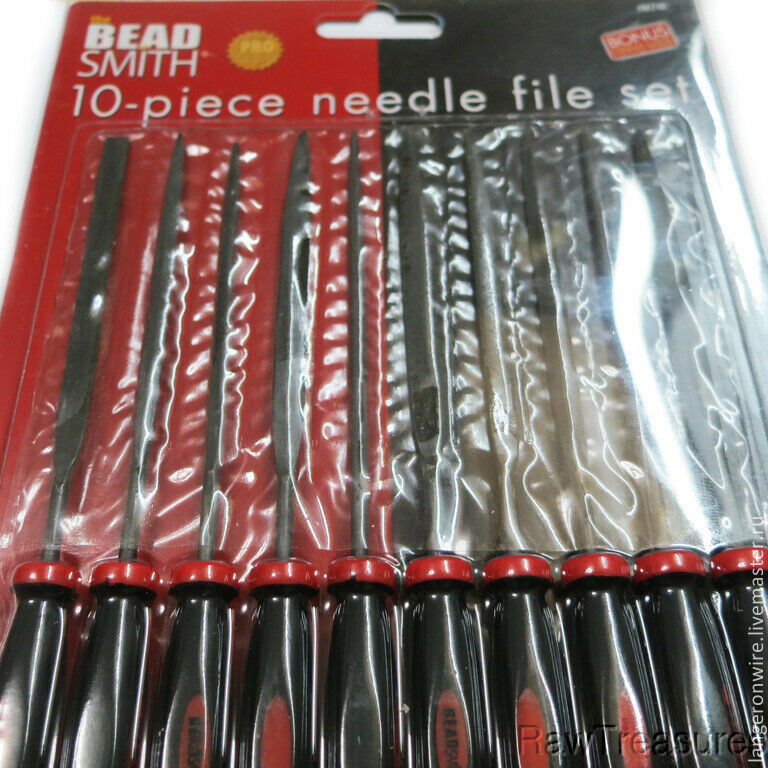 Beadsmith Ergo Needle File 10mm 2 Cut - 10 Piece Set
