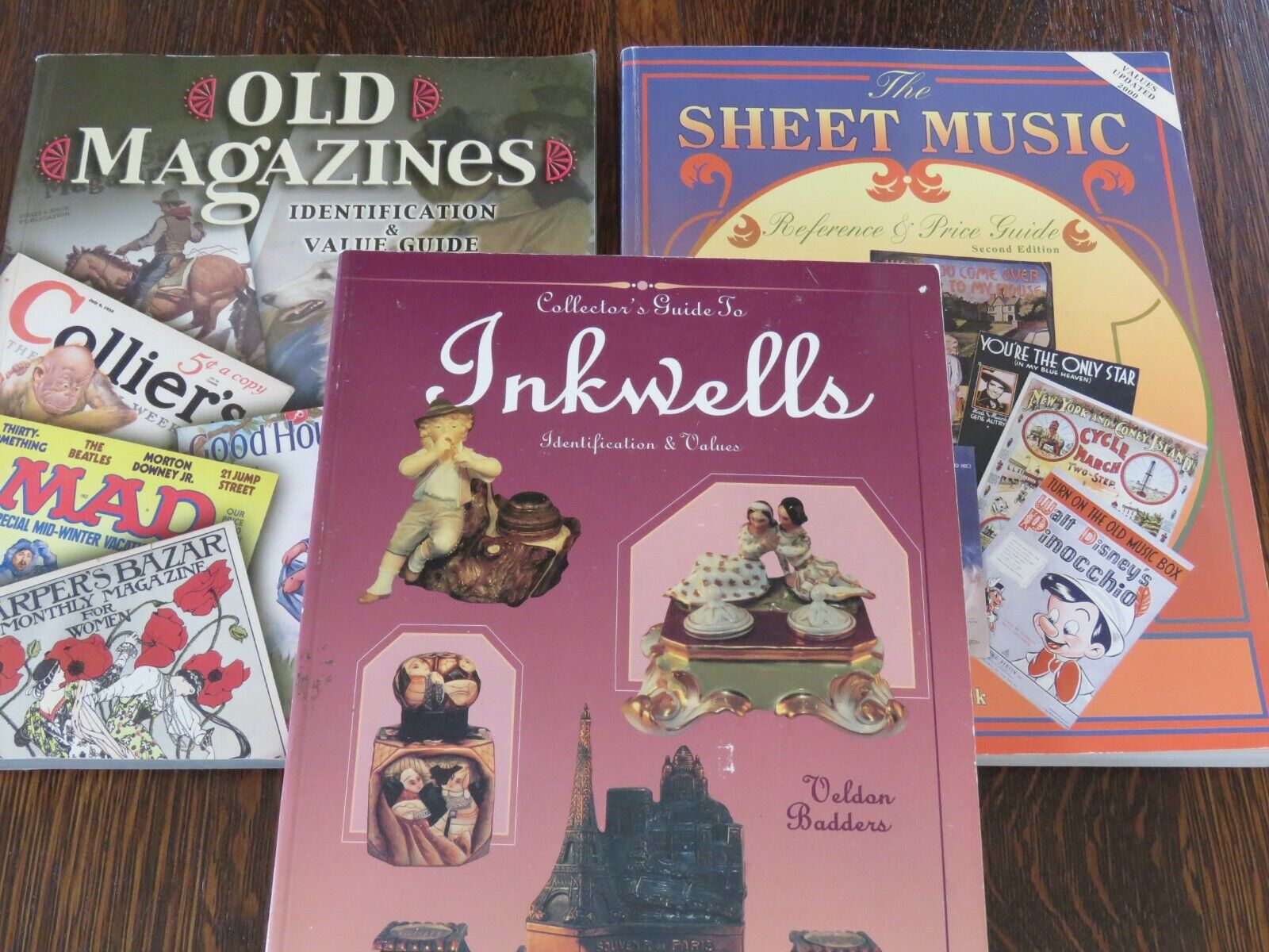 Three Collector’s Guides: Sheet Music, Old Magazines, Inkwells