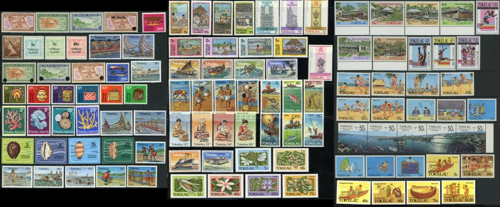 Tokelau Islands Postage Stamp Collection 1948-1992 Mint Nh Og