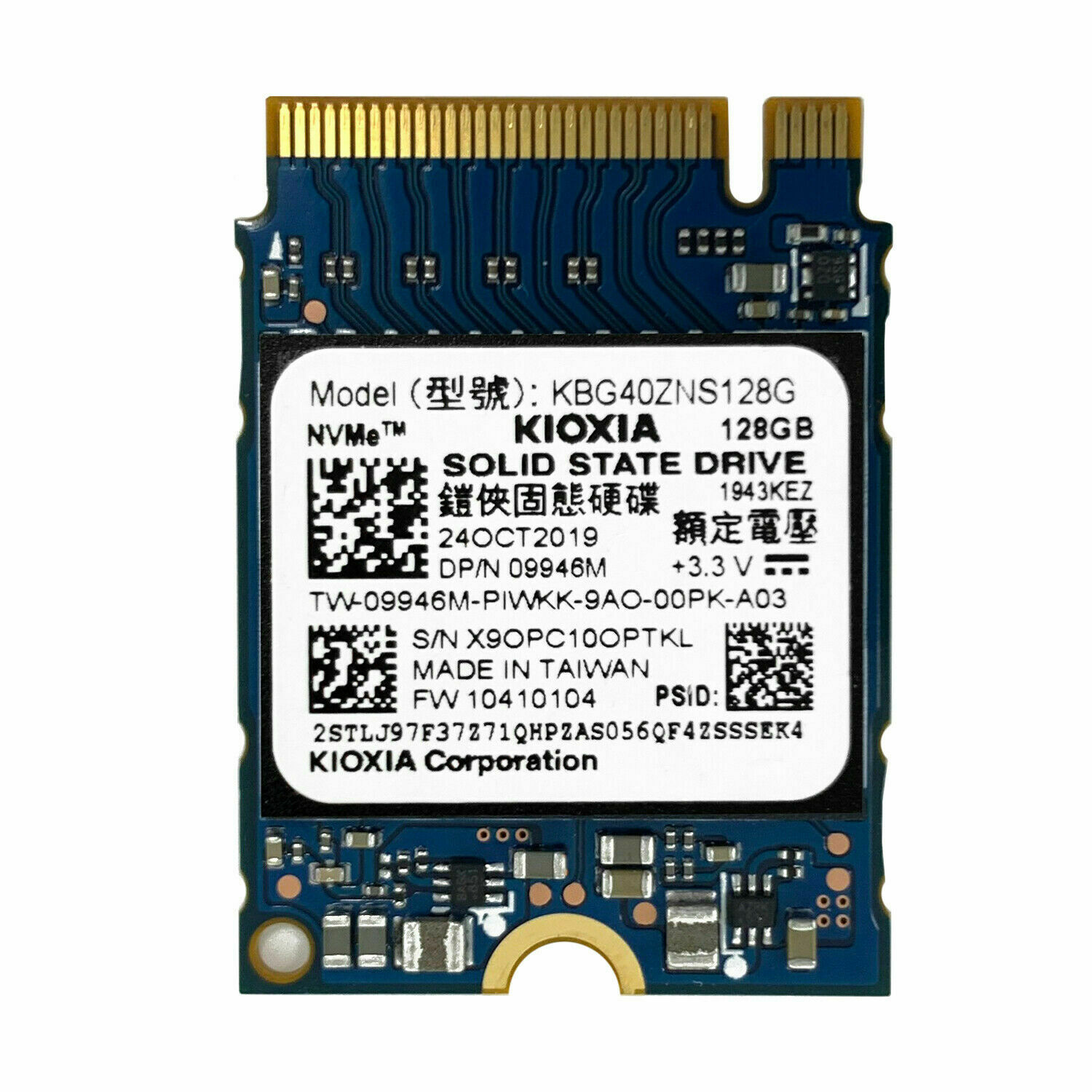 Kioxia Former Toshiba Brand 128gb Pcie Nvme  Ssd (kbg40zns128g)