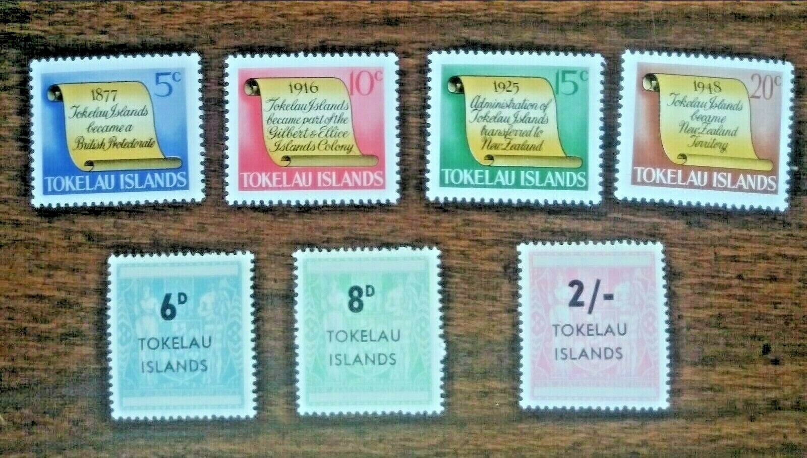 Tokelau Stamp Lot. Scott's #s  6-8 And 16-19  Mh To Mnh.  Sal's Stamp Store.