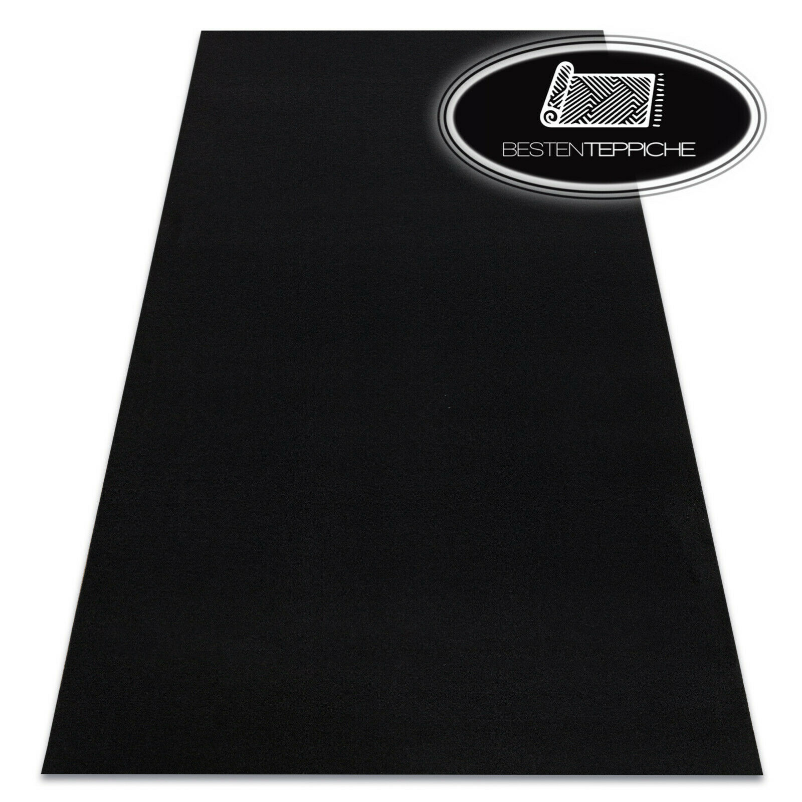 Modern Anti-skid Plain Carpet Rumba Black Cheap Smooth Best Quality