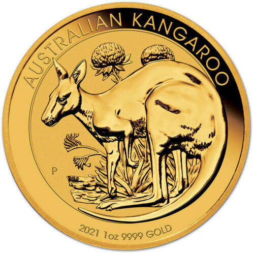 2021 P Australia Gold Kangaroo - 1 Oz - $100 - Bu
