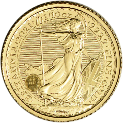 2021 Great Britain Gold Britannia £10 - 1/10 Oz - Bu