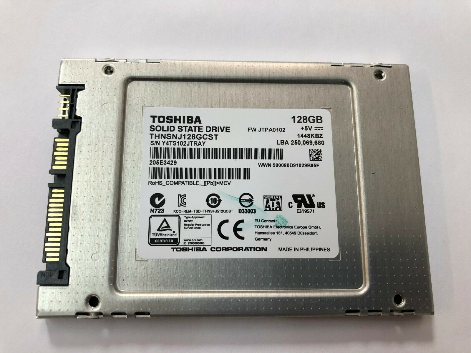 Toshiba Q Pro 2.5" 128gb Sata Iii Solid State Drive Ssd Thin 7mm Dell Hp Lenovo