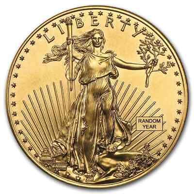 1 Oz American Gold Eagle $50 Coin Bu - Random Year Us Mint