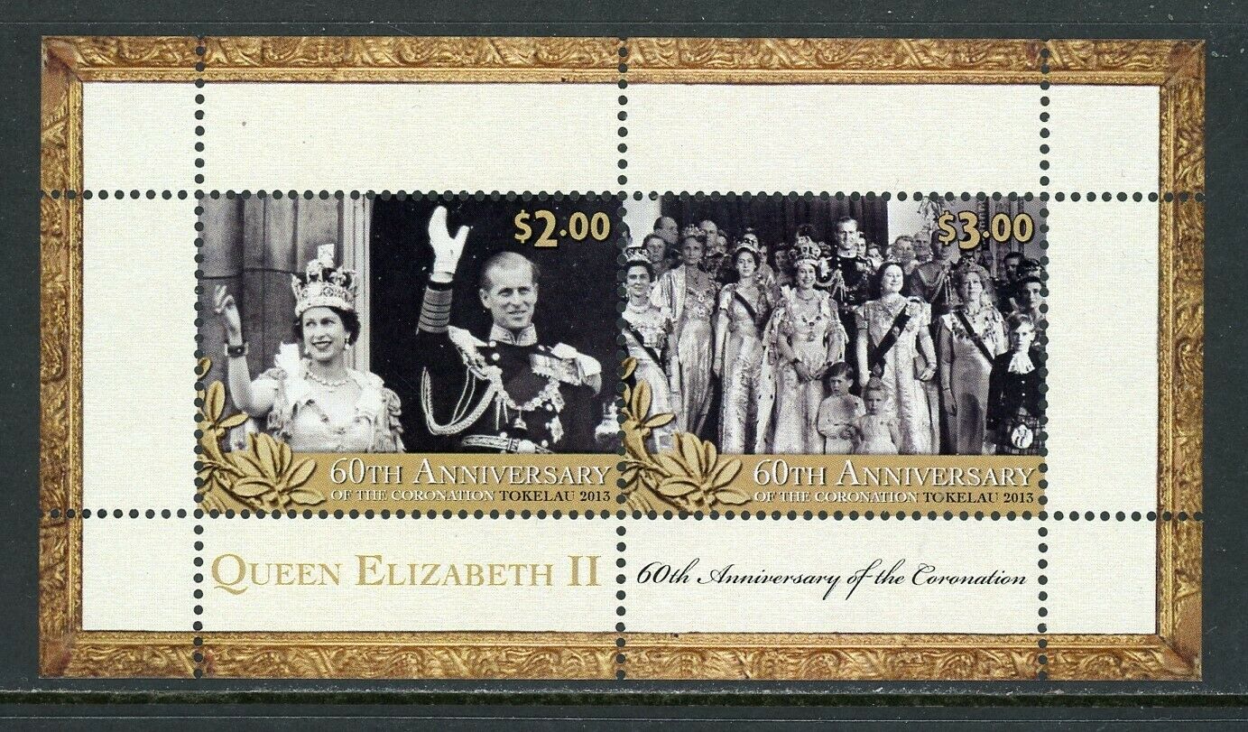 Tokelau Scott #414a Mnh S/s Queen Elizabeth Ii Coronation 60th Ann Cv$8+