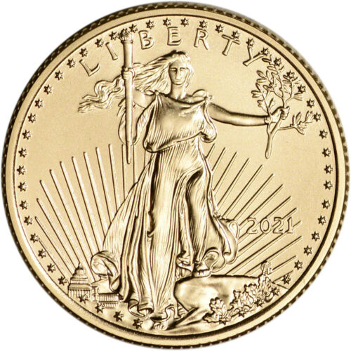 2021 American Gold Eagle 1/4 Oz $10 - Bu