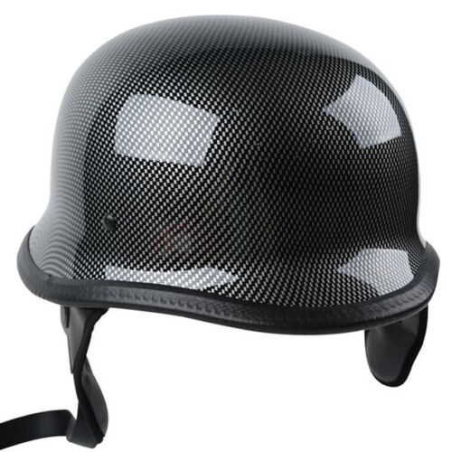 M L Xl Motorcycle Motorbike For Cruiser Half Face German Helmet Carbon Fiber Dot