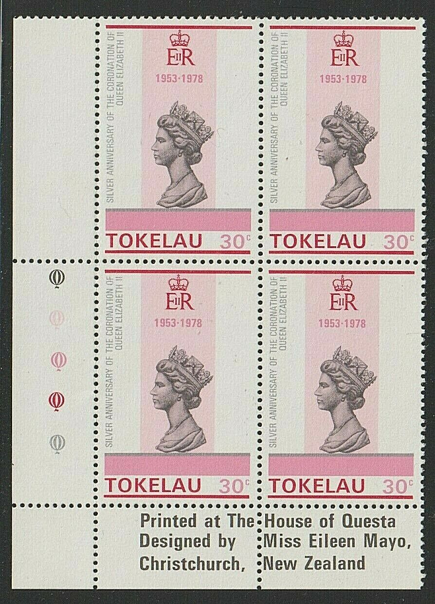 Edsroom-7389 Tokelau Island 61-64 Mnh 1978 Complete Coronation 25th Anniv Cv$7