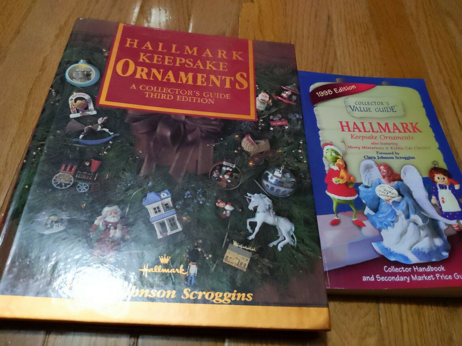 2 Books- Collectors Value Guide Hallmark & Hardcover Hm Keepsake Ornament 3rd Ed