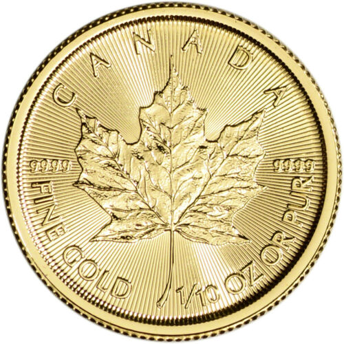 2021 Canada Gold Maple Leaf 1/10 Oz $5 - Bu