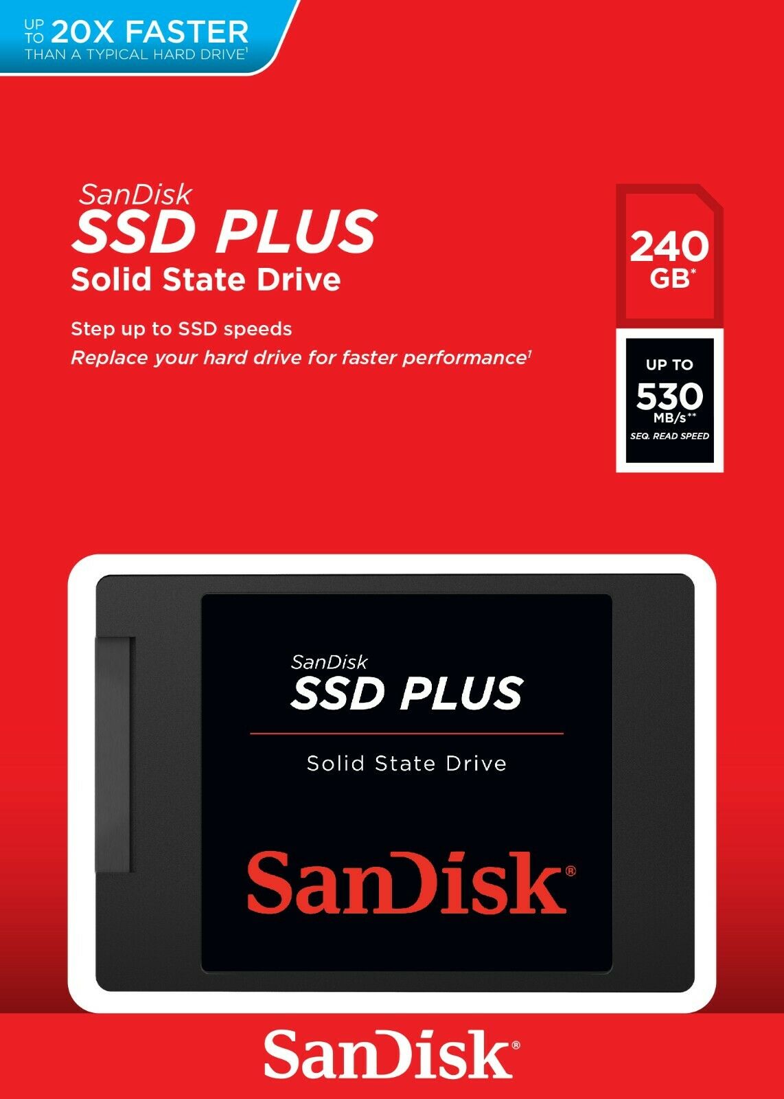 Sandisk Ssd Plus 120gb 240gb 480gb 960gb 1tb Sata Iii 2.5" 7mm Solid State Drive