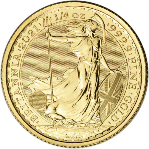 2021 Great Britain Gold Britannia £25 - 1/4 Oz - Bu